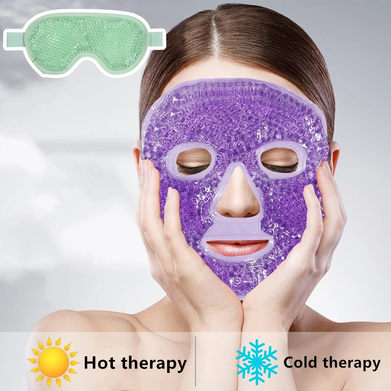 Gel De Gelo Completa Máscara Facial Anti Rugas Remover Olho Círculos