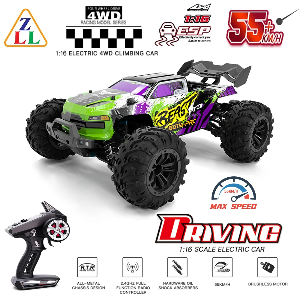 Sg116 Pro/Sg116 Max 75 Km/H 4Wd Rc Auto Da Corsa Professionale Senza Spazzole Elettrico Ad Alta Velocità Fuoristrada Drift Giocattoli Telecomandati