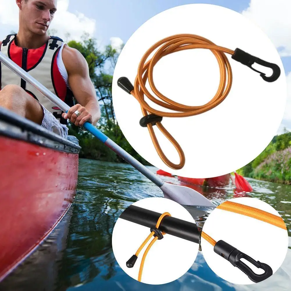 Safety Tether Accessories Black Nylon Kayak Canoe Safety Rod Paddle Brand New 