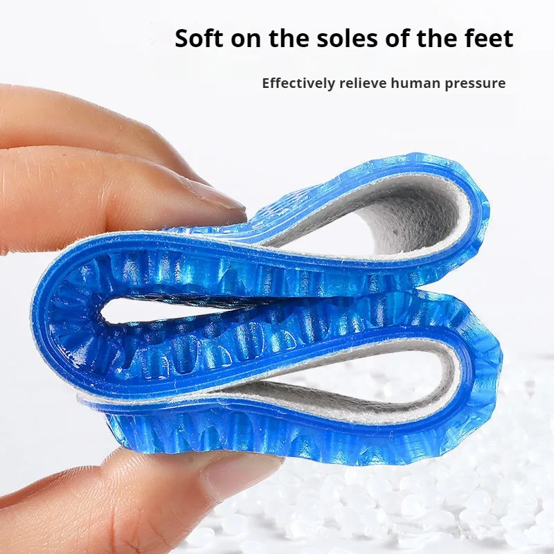 실리콘 신발 깔창 벌집 모양의 부드러운 충격 흡수 러닝 스포츠 깔창 신발 패드 땀 흡수 통기성 신발 밑창 1쌍