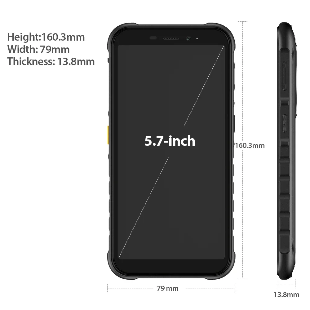 Ulefone Armor X8 Rugged Smartphone 5.7 Inch 4GB+64GB Waterproof Mobile Phone 5080mAh Android 11 IP68 4G Cell Phone Use All NFC