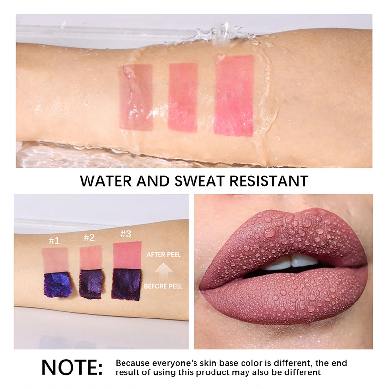 Lip Stain Tint Gloss Peel Off Long Lasting Waterproof Transfer Proof