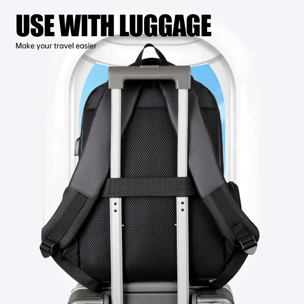 Backpack Men's Casual Large-Capacity Travel Bag Computer Backpack Junior High School and High School College Student Bag Lightweight Commuting Boarding Storage