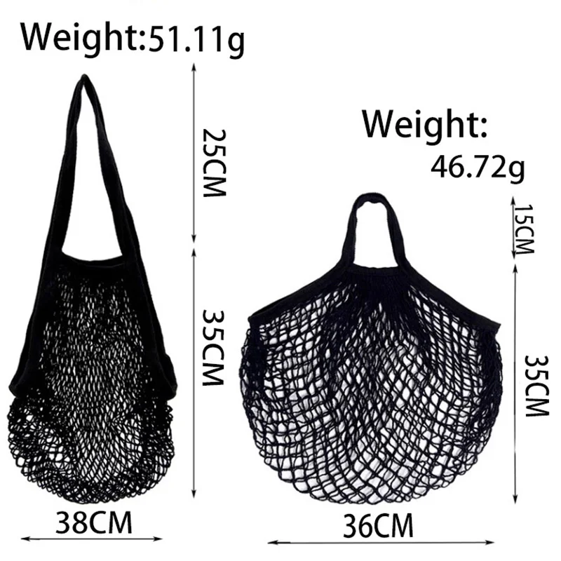 Grocery Bags Storage Bag Storage Net Bag Produce Storage Bags Portable Reusable Grocery Bags Vegetable Bag Washable Cotton Mesh String Organic Organizer Handbag Short Handle Net Tote