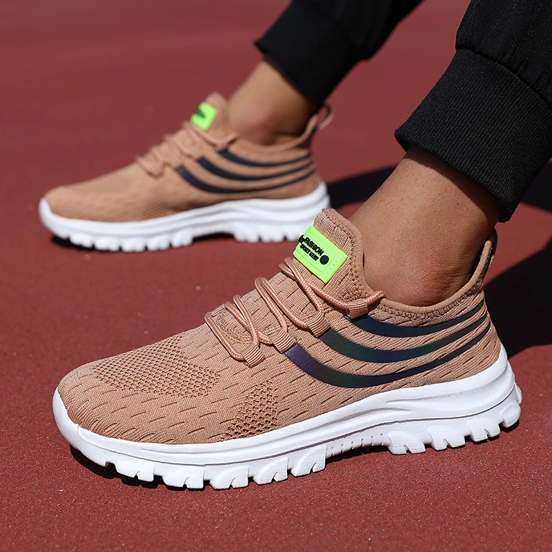 shoes for man Summer Breathable Fashion 2025 Trendy Jogging Sneakers Soft Sole Lightweight Casual Hiking Mesh Shoes for Men