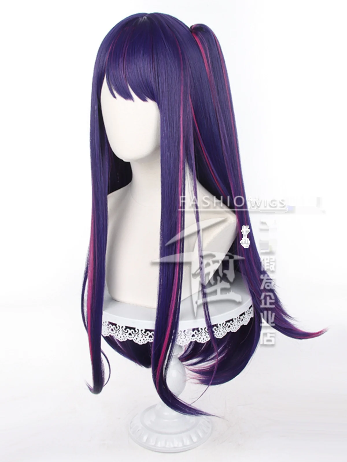 

Hoshino Ai Wig Cosplay Anime Long Dark Purple Wig Heat Resistant Synthetic Hair