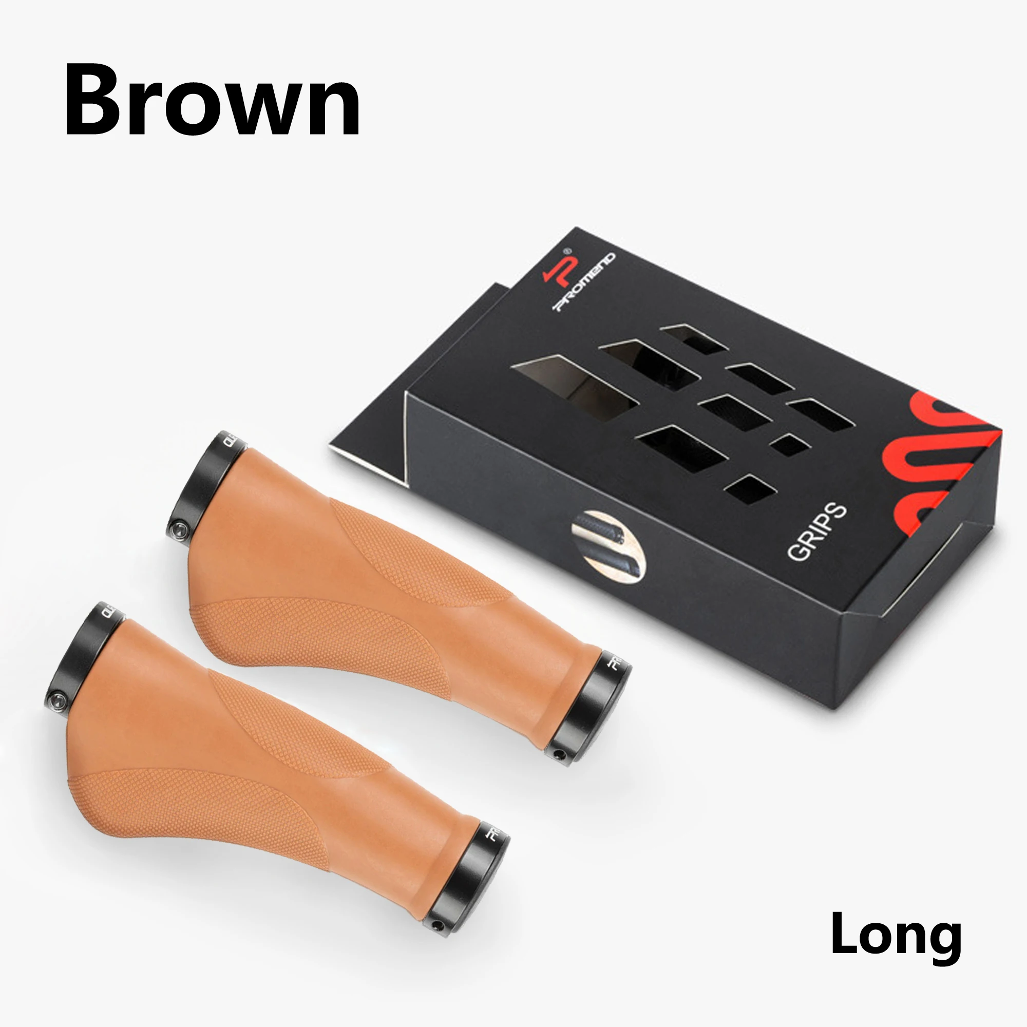 Non-Slip Soft Rubber Bicycle Handlebar Grips with Aluminum Locking Ends