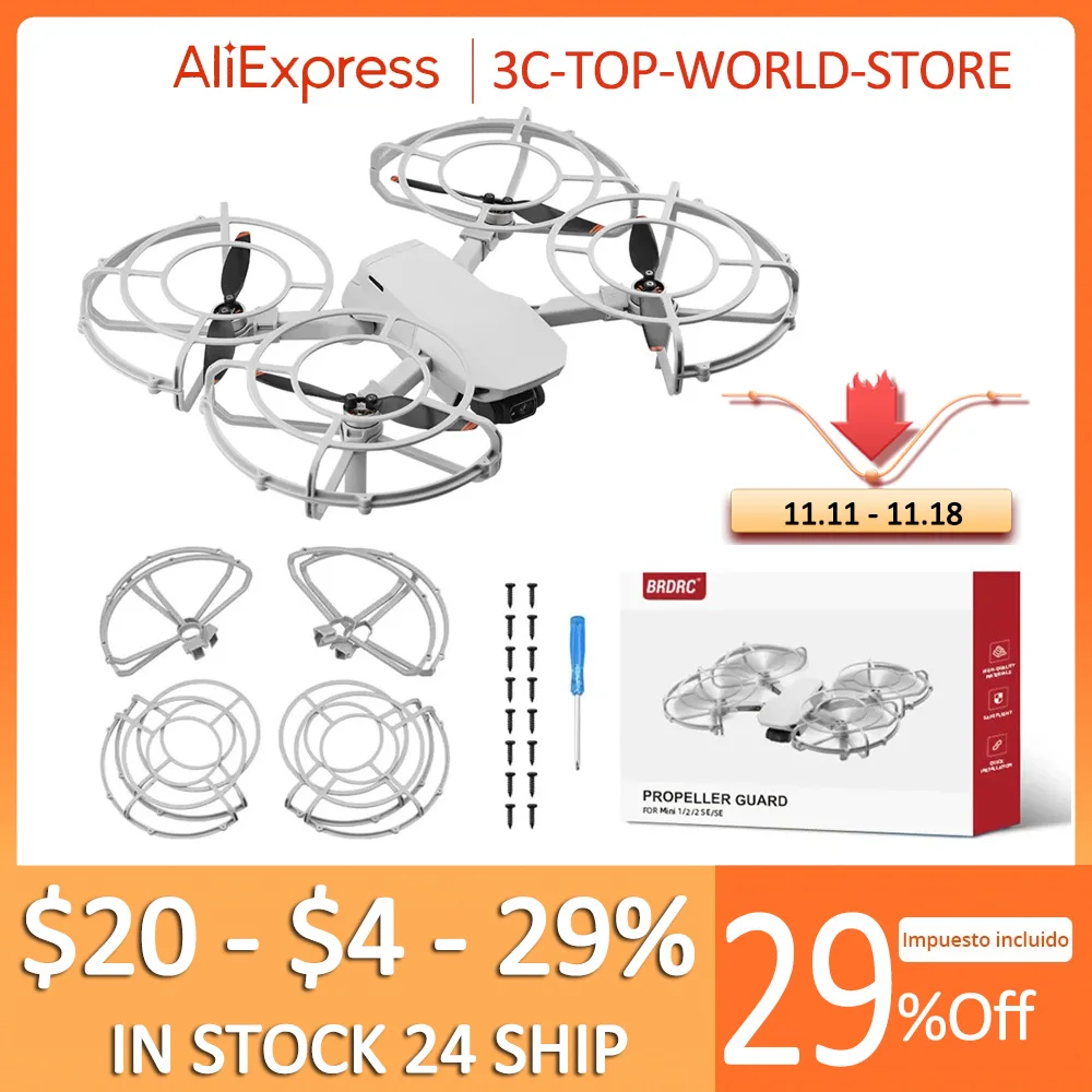 Propeller Guard Set For DJI Mini 2/Mavic Mini/Mini SE/Mini 2 SE Drone Quick Release Propeller Protective Ring Protector drone accessories,propeller protector,tripod propeller protection kit