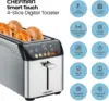 4 Slice Digital Toaster, 6 Shade Settings, Stainless Steel Toaster 4 Slice with Extra-Wide Slots, Thick Bread Toaster 2