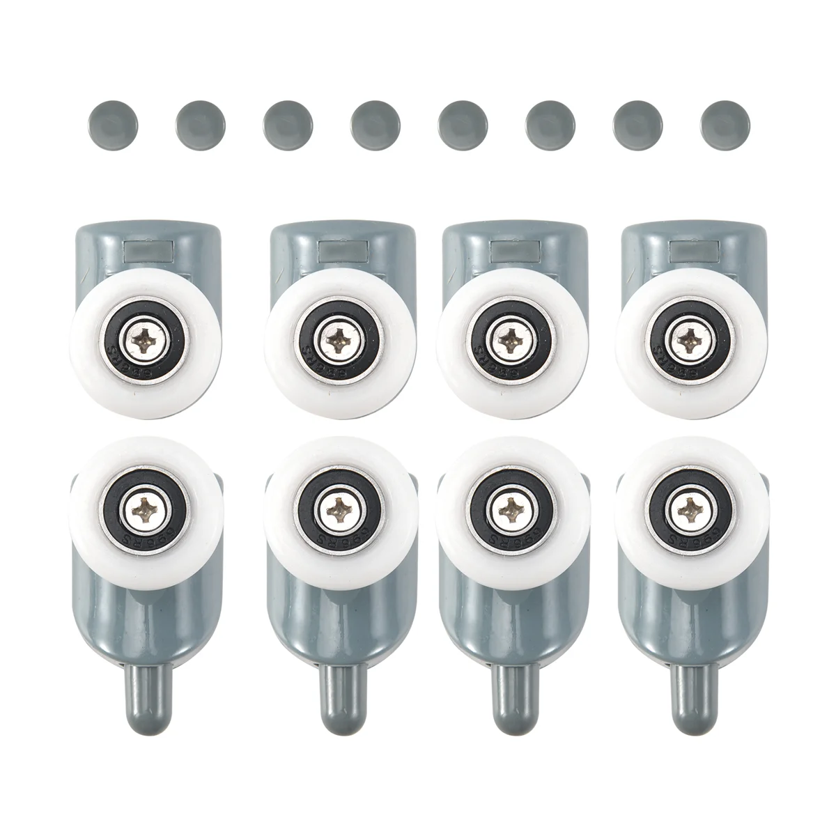 Shower Room Door Roller 8Pc Shower Door Castors Rolls Shower Door Rollers Sliding Roller Guide Spare Parts Glass Pulleys Wheels