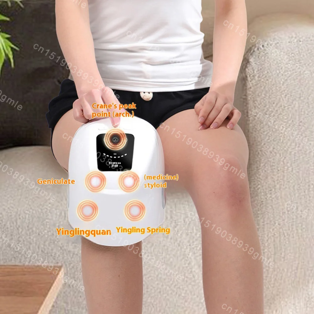 Smart Knee Massager Wireless Red Light Infrared Air Pressure Vibration Therapy for Stiff Joints Muscles Injuries Swelling Relief