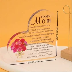 Elegant Acrylic Keepsake: Perfect Gift for Mother's Day, Birthdays, and Anniversaries (Clear)
