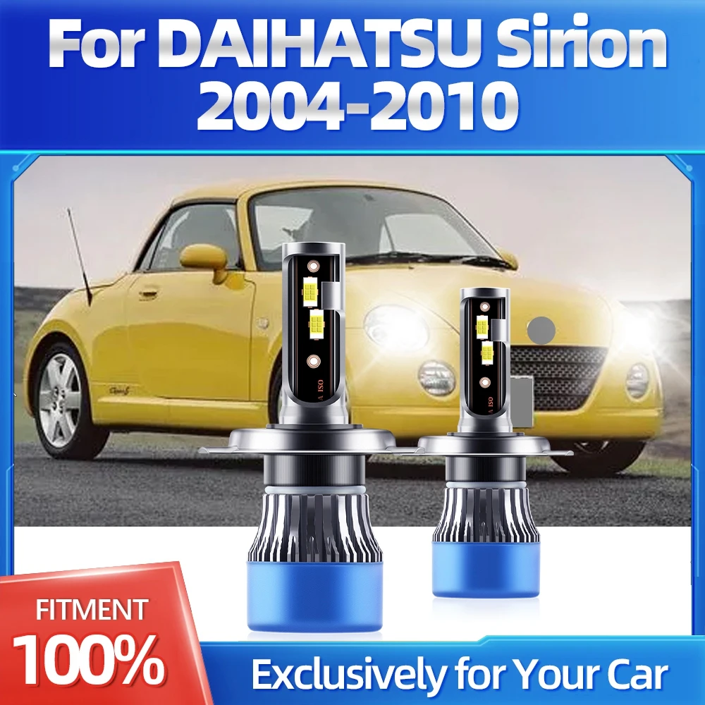 

2Pcs LED Headlight H4 Combo Auto Car Turbo Lamps High Low All In One Fast Speed Cooling Fan Lamps For DAIHATSU Sirion 2004-2010