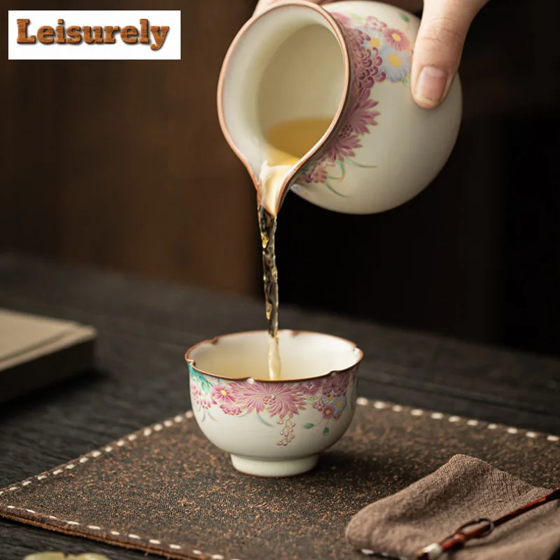 Lard Jelly Small Garden Teacup Retro Tea Bowl Cute Cup Tea-tasting Meditation Cup Chazhan Master Cups Tea Ceremony Supplies Gift