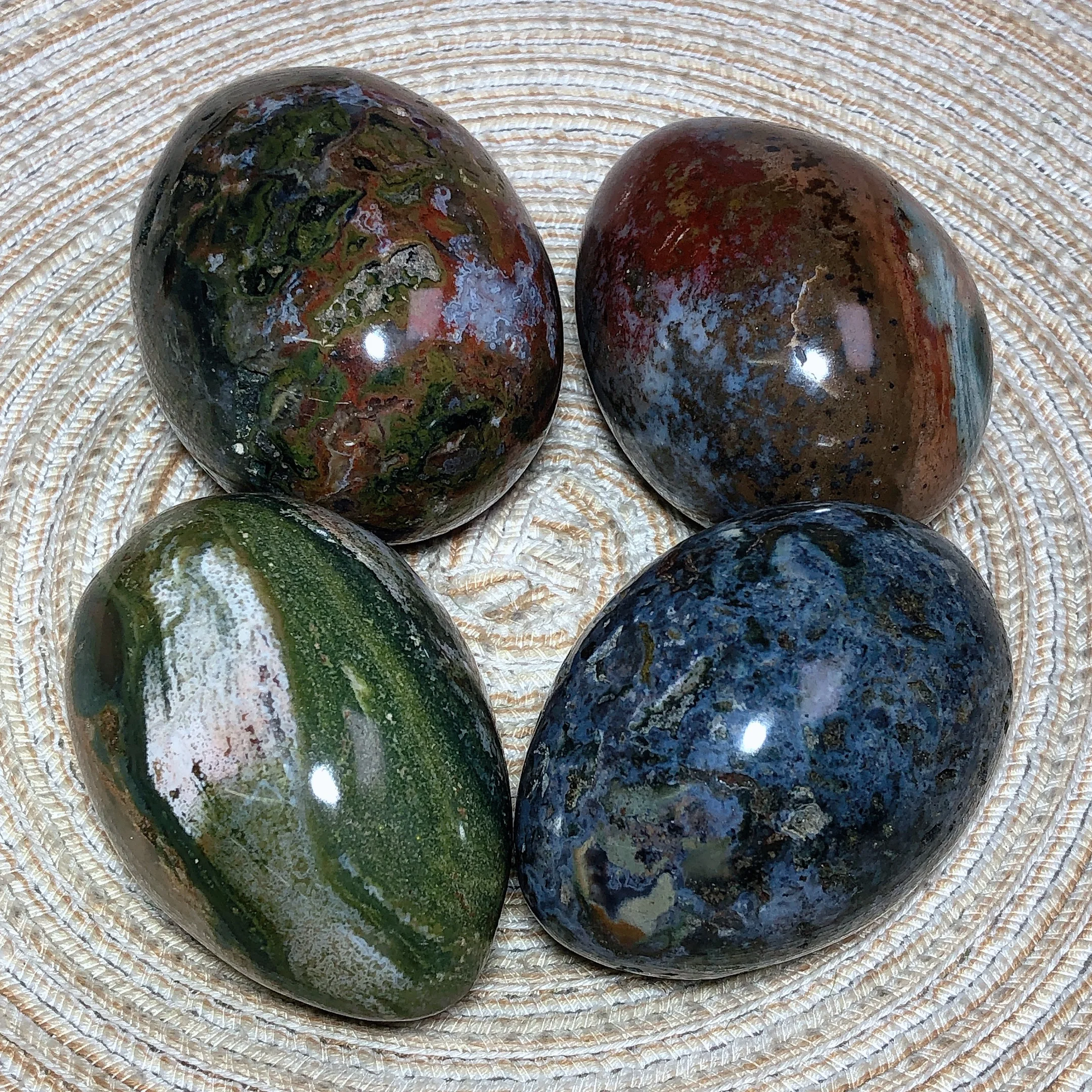 Natural Crystals Ocean Jasper Eggs Healing Hot Sale Energy Ornament High Quality Home Decorations Room Decro 4