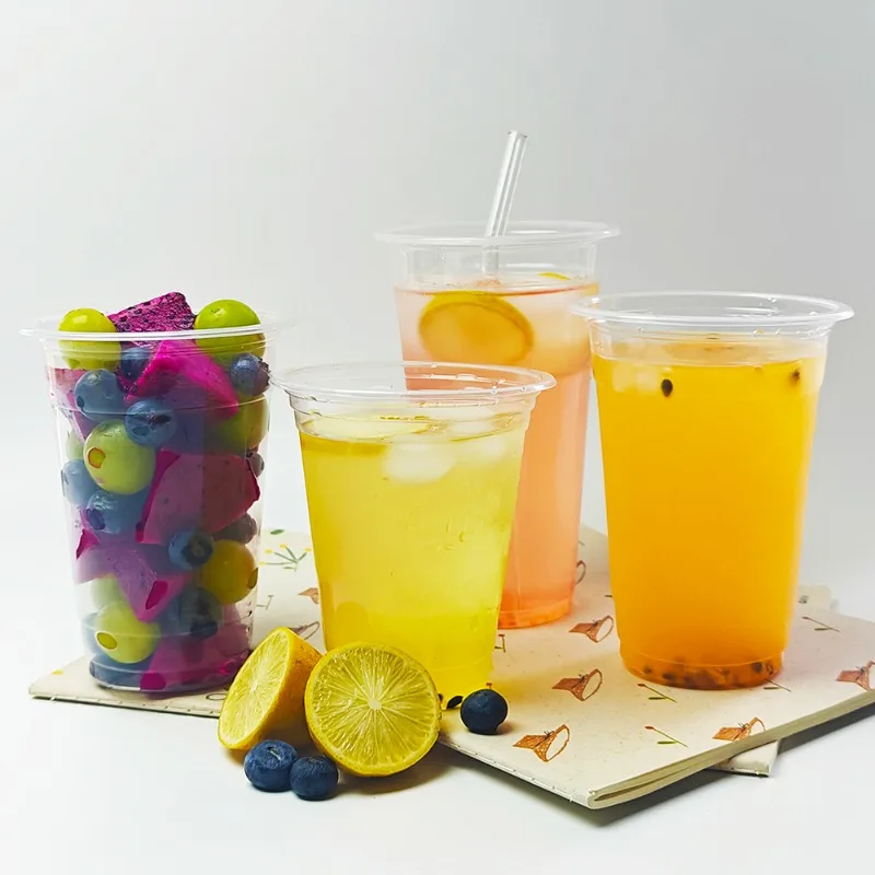 Description Picture 4 of item50PCS Clear Plastic Cups Juice Cold Disposable Drink Clear Plastic Cups Milk Tea Smoothie Birthday Kitchen  20OZ/16OZ/12OZ