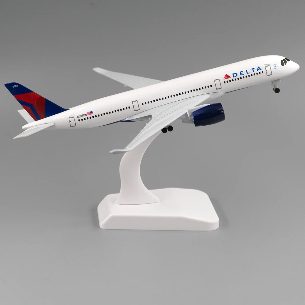 18Cm Aircraft Delta Airlines Airbus A350 Con Carrello Di Atterraggio Aereo In Lega Bambini Regalo Per Bambini Per La Decorazione Della Collezione