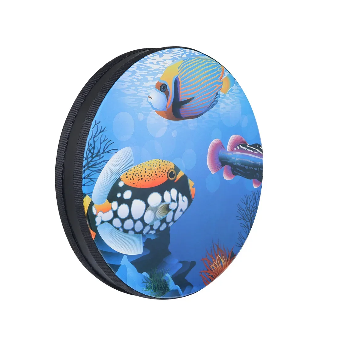 Orff 10 Inch Tambourine Hand Drums Wooden Handheld Tambourine Blue Percussion Drum Musical Instrument for KTV Party Kids Toys