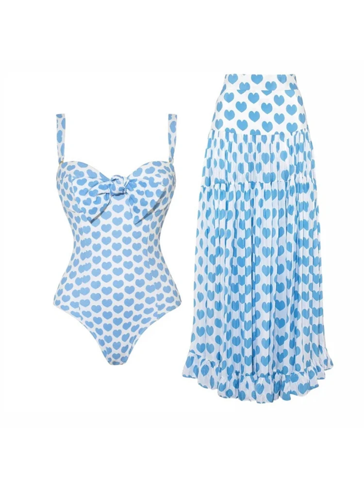 One Piece Swimsuit Women Swimwear 3D Flower Printed One Piece Swimsuit Set Vacation Swimwear bikini Women Beachwear Bathing Suit bodysuit Monokini