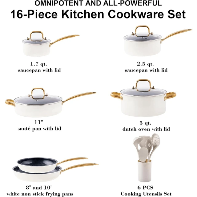 Pots and Pans Set - Kitchen Cookware Sets Nontsick Non Toxic