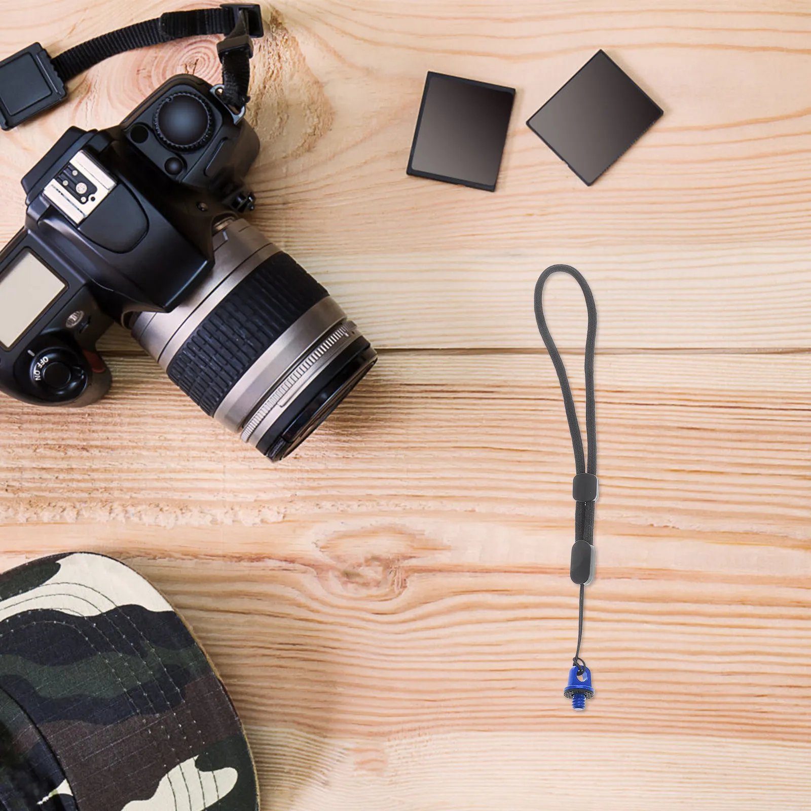 1세트 카메라 스크류 스트랩(금속 마운트 포함) DSLR 액션 카메라 손목 끈 야외 모험 여행 보안 고정 액세서리