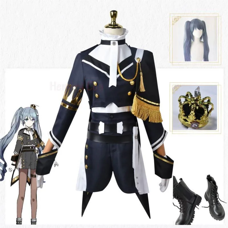 

PJSK Project Sekai Colorful Stage Cosplay Costume Wig Lolita CosSuit Women Girls Crown Singing Stage Shoes Uniforms