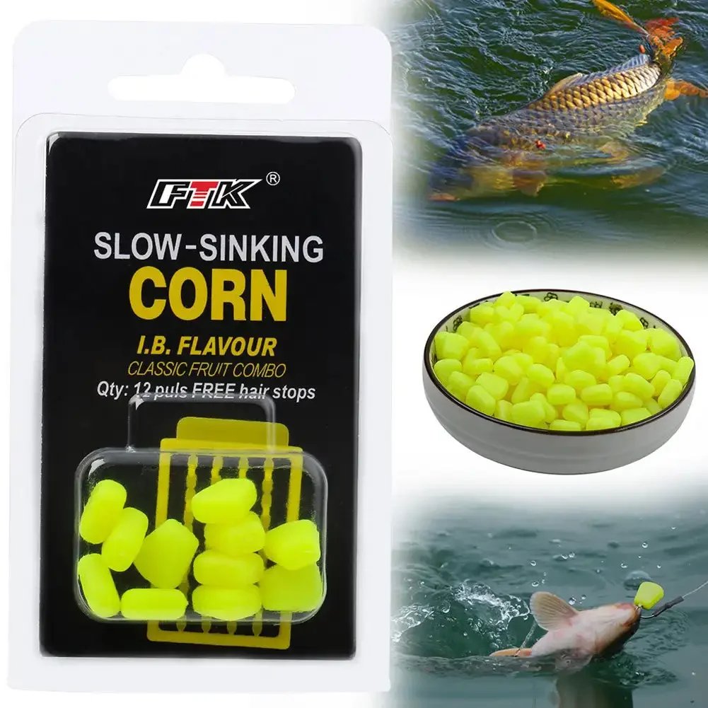 Appâts flottants style européen 8-12 pièces - leurres maïs pêche au fond inversée