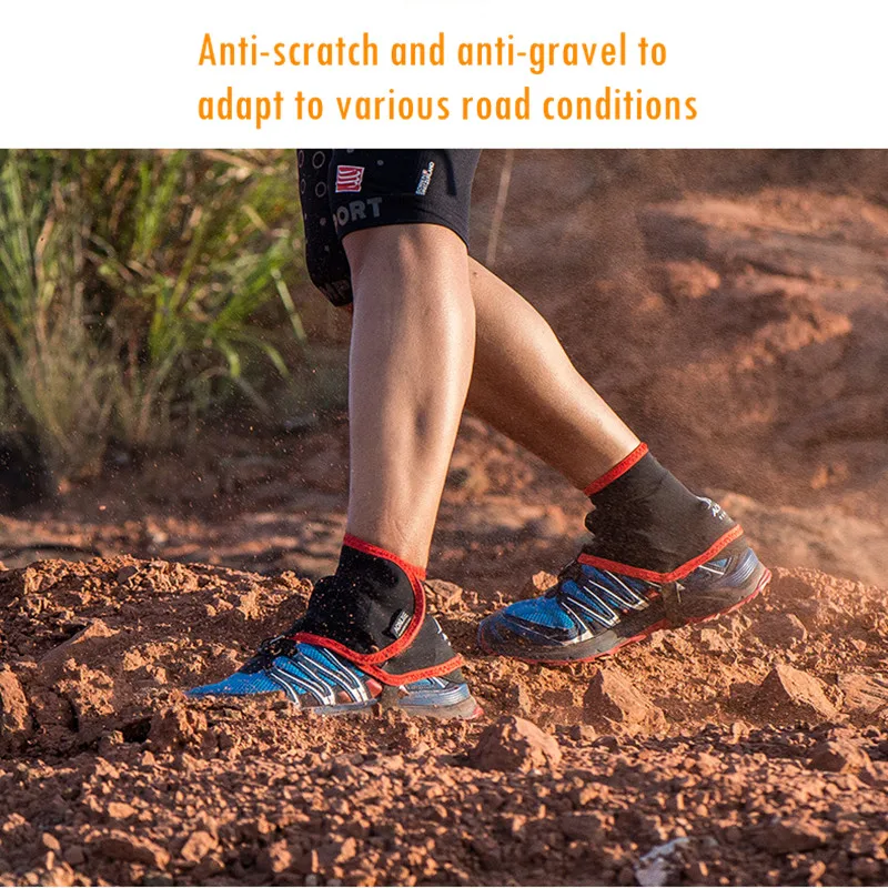 Outdoor Unisex High Trail Reflective Gaiters Protective Mud-proof Insect-proof Sandproof Shoe Cover For Running Jogging Marathon