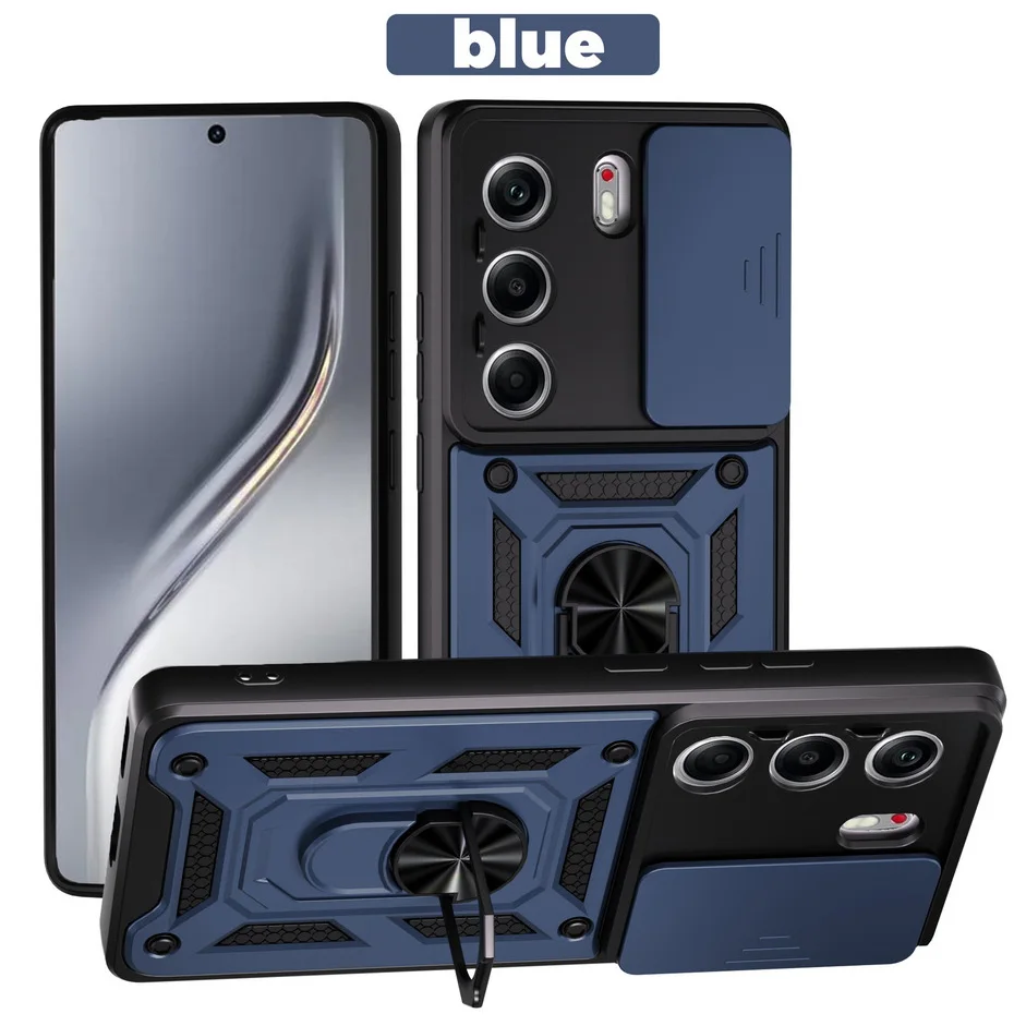 Armor Metal Ring Holder Camera Protective Case with Enhanced Durability