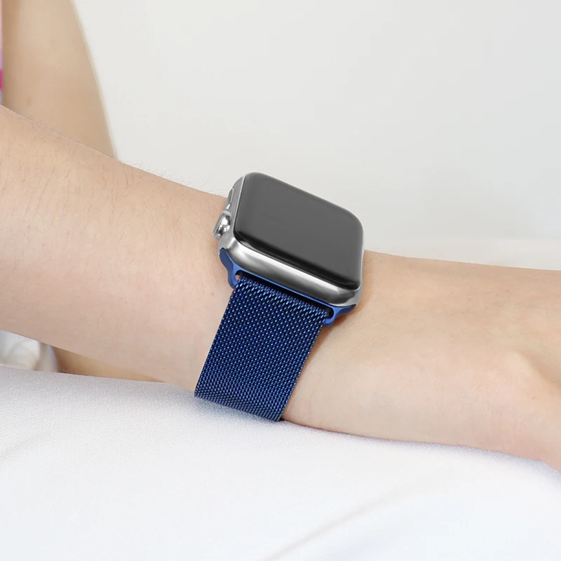 Magnetic Loop Strap For Apple watch Band 45mm 41mm 44mm 40mm 42mm 38mm Stainless steel correa bracelet iWatch serie 3 7 5 6 se 3
