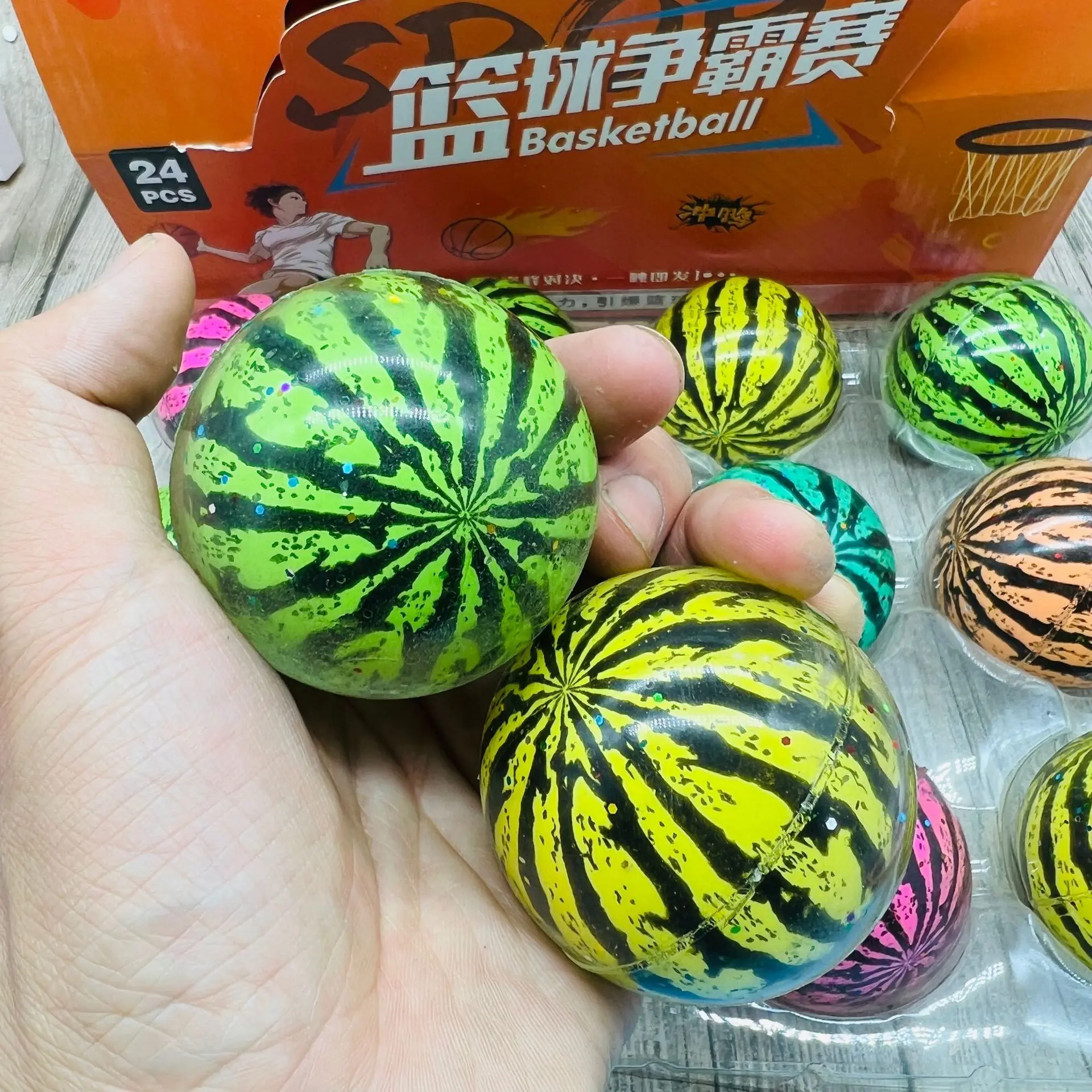

Novelty Funny Simulation Watermelon Bouncy Ball Creative Cute Watermelon Bouncy Ball Children's Outdoor Sports Toy Ball