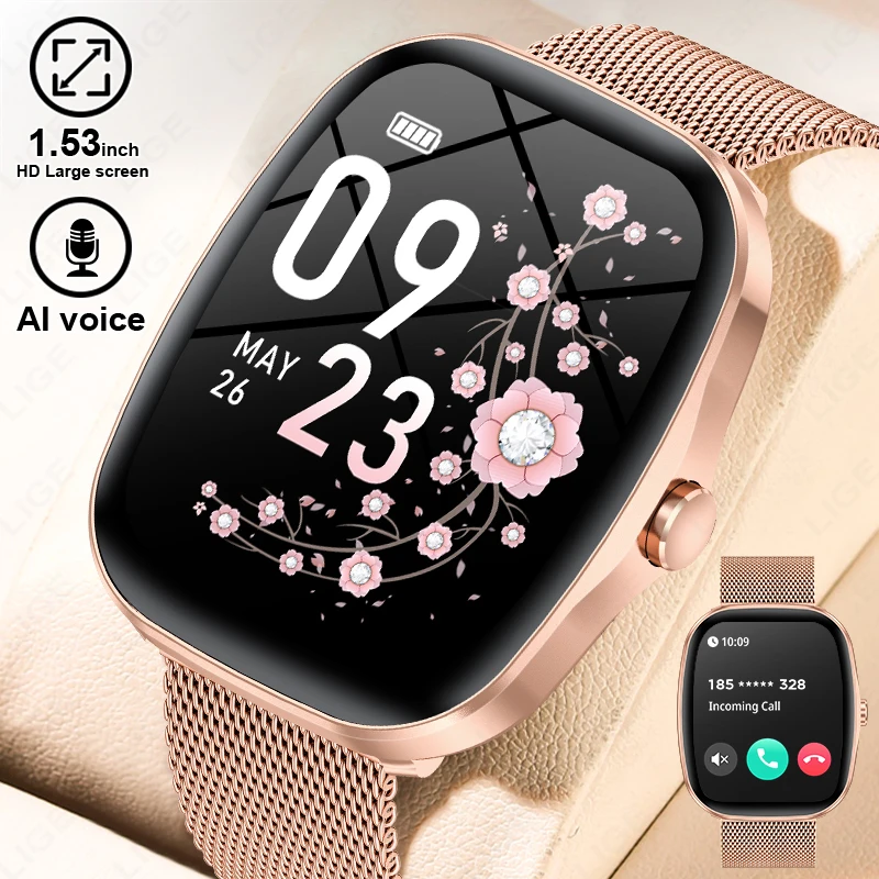 Smartwatch Women Bluetooth Call Smart Watch Heart Rate Blood Oxygen Sleep Monitor Waterproof Men's Smart Watches For Android iOS