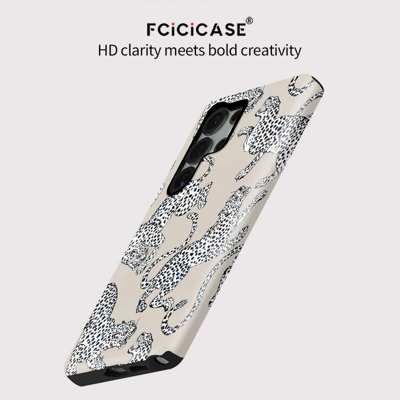 Luxury Leopard Pattern Shockproof Acrylic Case - Animal Print Protective Back Cover