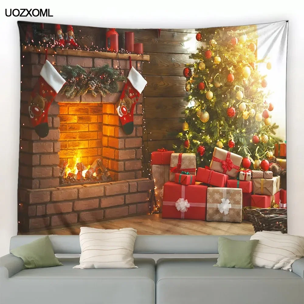 ABAKUHAUS Arazzo Invernale Con Albero | Decorazione Da Parete 230x140 Cm Per Soggiorno O Camera