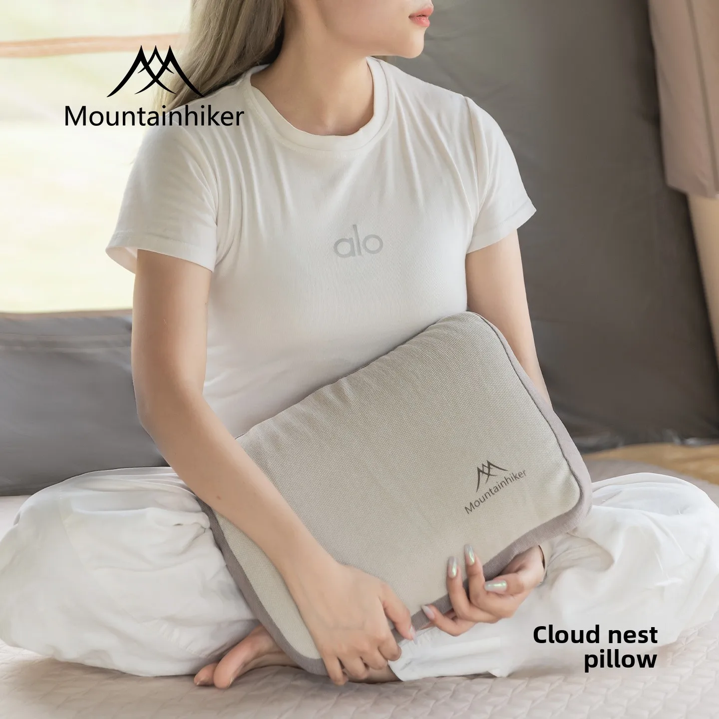 Mountainhiker 10cm 캠핑 메모리 폼 클라우드 네스트 베개 야외 수면 장비 편리한 보관 코튼 점심시간 베개