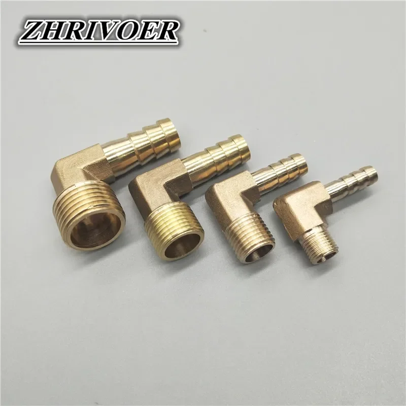 Brass Hose Barb Fitting Elbow 6mm 8mm 10mm 12mm 16mm To 1/4 1/8 3/8 1/2" BSP Male Thread hose pipe fitting pipe fitting water pipe fitting