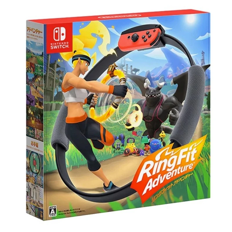 Nintendo Switch Game Card Ns Fitness Ring Adventure Ring Fit Adventu Somatosensory Game Work Out Include Cinghie Per Le Gambe Regalo Di Gioco
