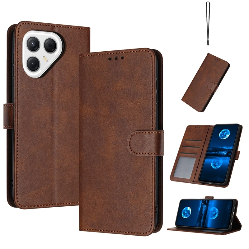 Solid Color Flip Wallet Phone Case – Leather Etui Cover