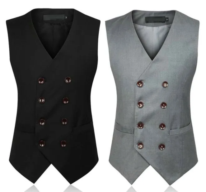 

Autumn Dress Vests For Men Slim Fit Mens Suit Vest Male Waistcoat Gilet Homme Casual Sleeveless Formal Business Jacket 5XL 6XL