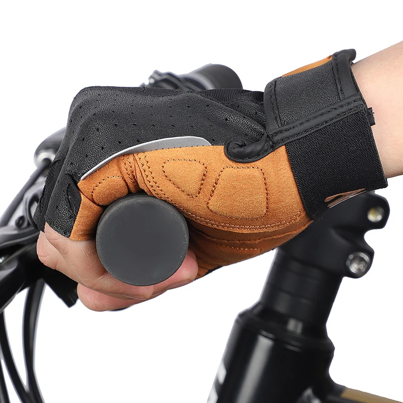 WEST BIKING MTB Cycling Fingerless Gloves Shockproof Breathable Road Bike Gloves Half Finger Men Women Outdoor Sports Gloves
