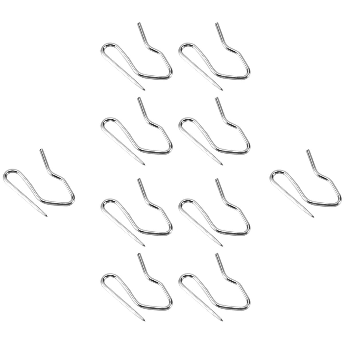 10pcs Curtain Drapery Pin Hooks-Silvery
