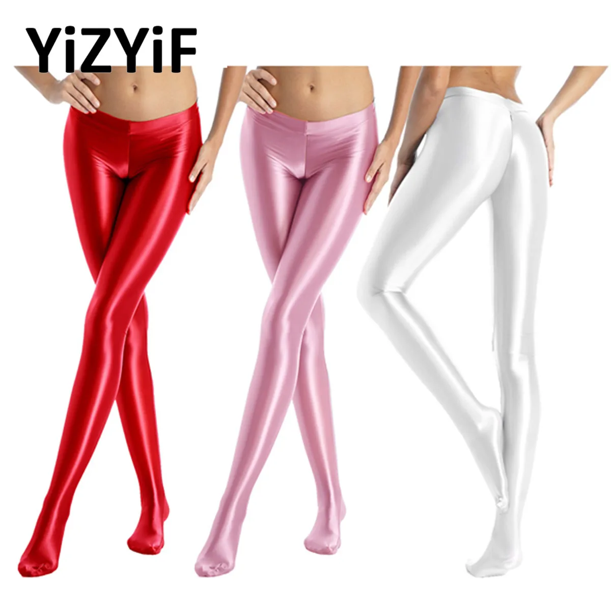 

Women Shiny Tights Leggings Sexy Glossy Bodycon Stockings Oil Pole Club Wear Fashion Yoga Pants Dance Workout Fitness Tights