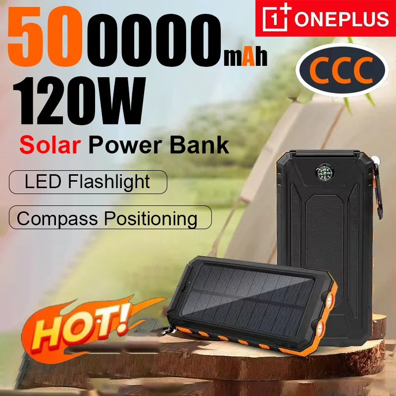 CAMPING SOLAR POWER Bank Strong Lights portable Solar Charger 50000 Mah