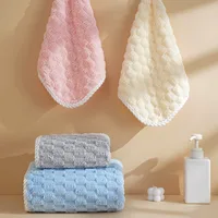 Hand Towel Lovely Cloud Pattern Super Absorbent Hand Towel with Cloud Lattice Pattern for Bathroom Decoration for Daily Use 2