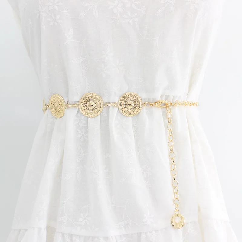 【関税&送料込】Golden  Belt Women's Chain Belt One Size Gold VTG Swag Layered Chunky