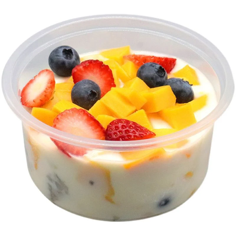 50 Pcs 360ml 500ml Plastic Pudding Fat Cup Set Base Disposable Cheese Roasted Herb Jelly Sago With Taro Balls Dessert Tools Bowl