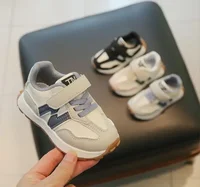 Children's Spring New Leather Upper Sneakers Kids Non-Slip Casual Shoes Boys Girls Soft Sole Students Tennis Toddler Sport Shoes 1