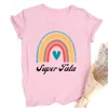 Super Tata Ranibow French Printed Shirts Funny Aunt Outfit T-shirt Women Short Sleeve Tee Tops Female Fashion Clothes T Shirt 3