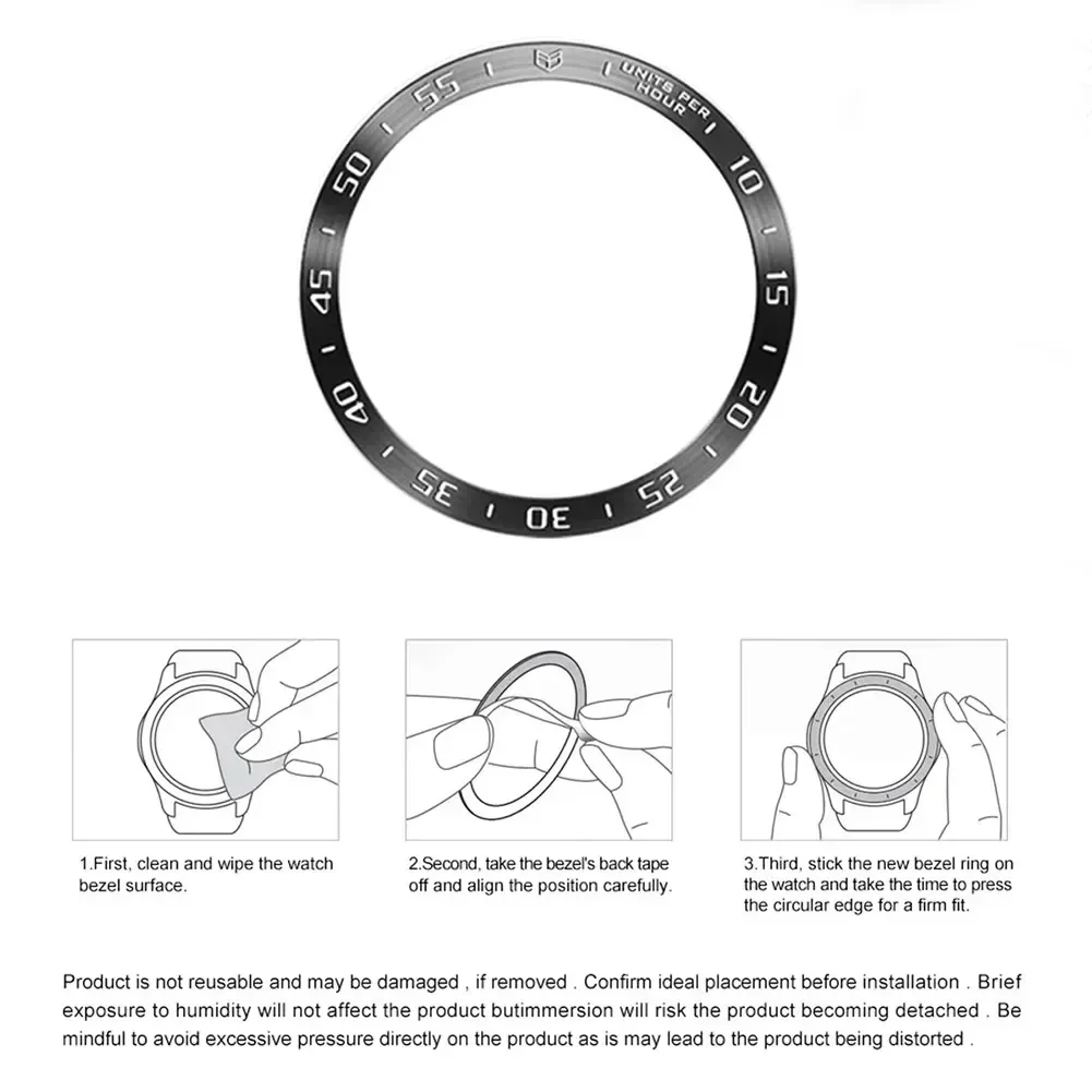 Premium Metal Bezel Ring with Time/Speed Scale Frame - Sleek Protective Accessory