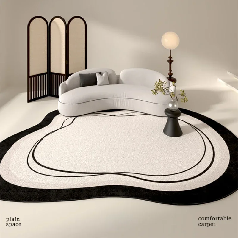 

Modern Simple Living Room Decoration Plush Carpet Fluffy Soft Bedside Floor Mat Cream Style Bedroom Lounge Cloakroom Thicken Rug
